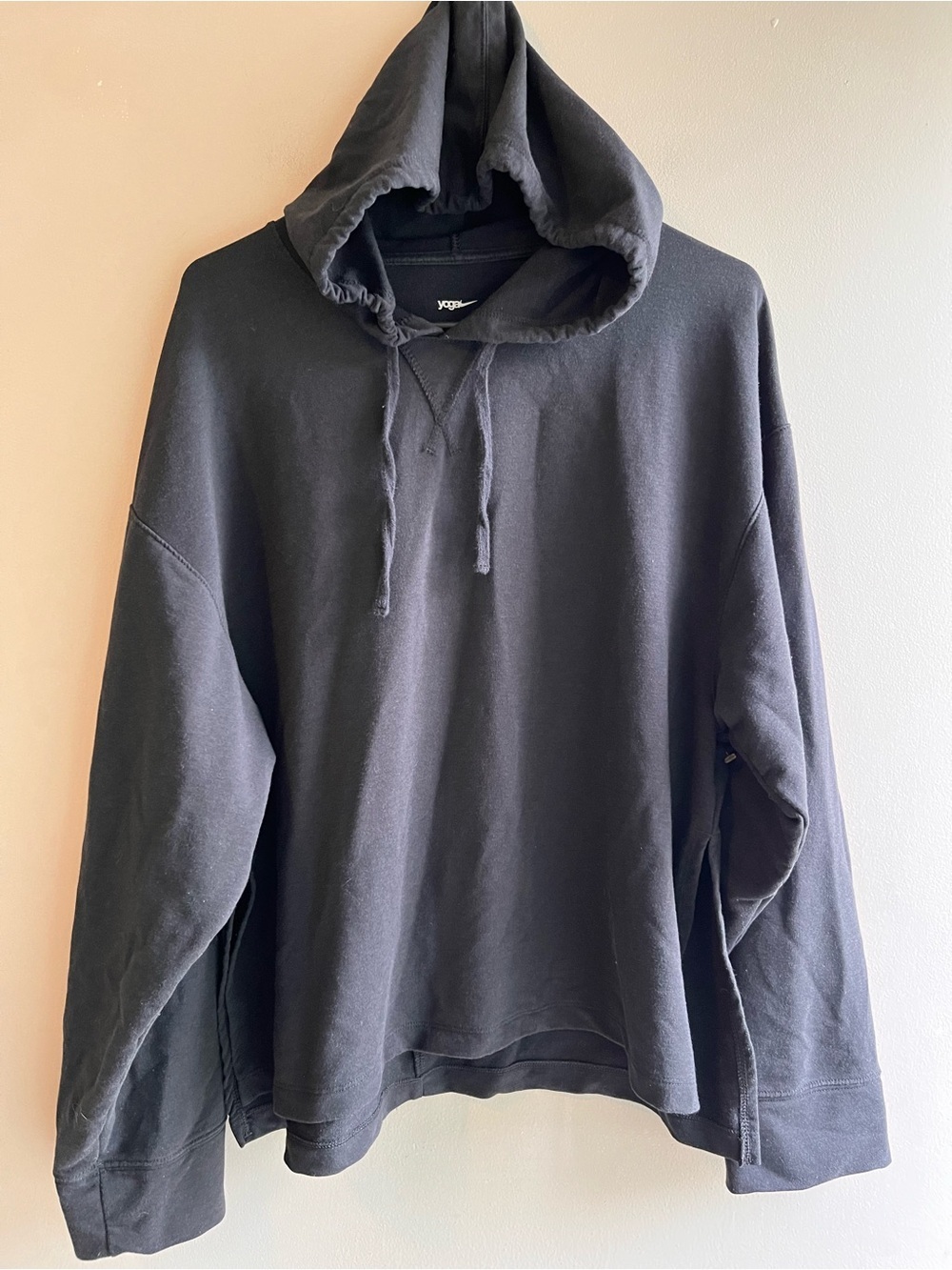 Women's Black Nike Dri Fit Yofa Hoodie Medium Oversized - Picture 2 of 7